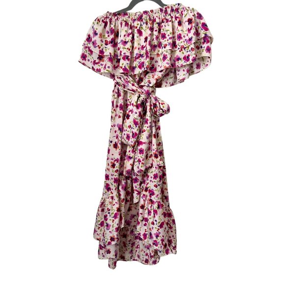 Misa Los Angeles Sabella Off Shoulder Tie Waist Midi Dress - Picture 3 of 12